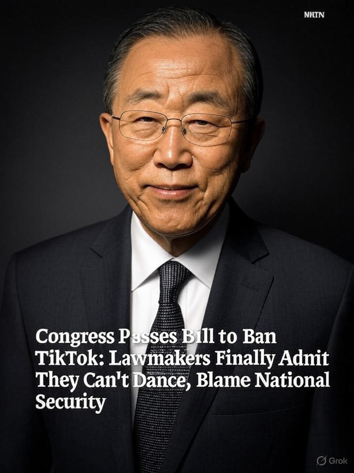Image that is a representation of Congress Passes Bill to Ban TikTok: Lawmakers Finally Admit They Can't Dance, Blame National Security