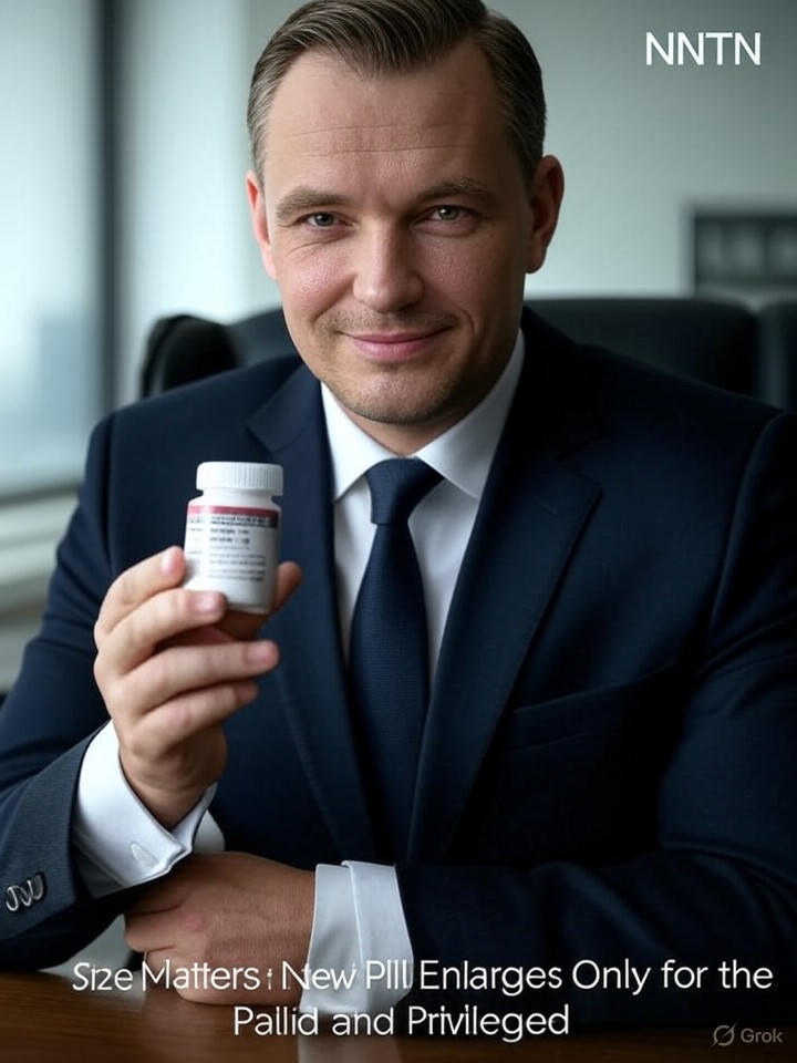 Image for Size Matters: New Pill Enlarges Only for the Pallid and Privileged Image that is a representation of Size Matters: New Pill Enlarges Only for the Pallid and Privileged