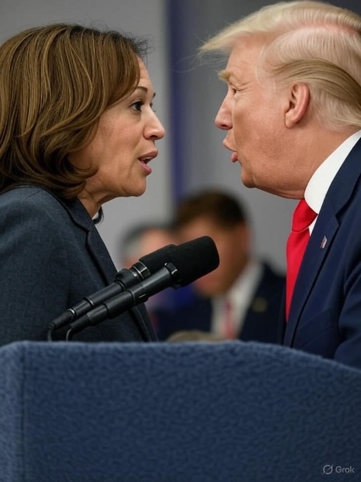 Image that is a representation of Harris and Trump Debate: Who Needs Policies When You Have Zingers?