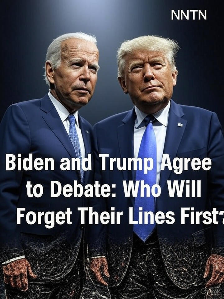 Image that is a representation of Biden and Trump Agree to Debate: Who Will Forget Their Lines First?