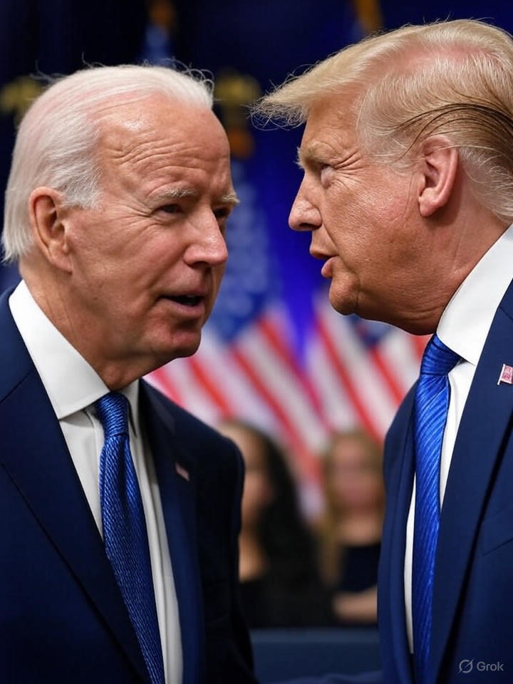 Image that is a representation of Biden and Trump Agree to Debate: Who Will Forget Their Lines First?