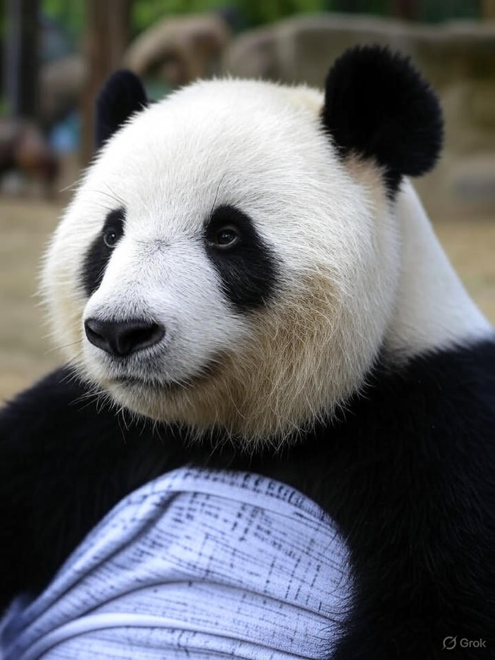 Image that is a representation of Pandas Finally Admit They're Just Bears in Black-and-White Pajamas