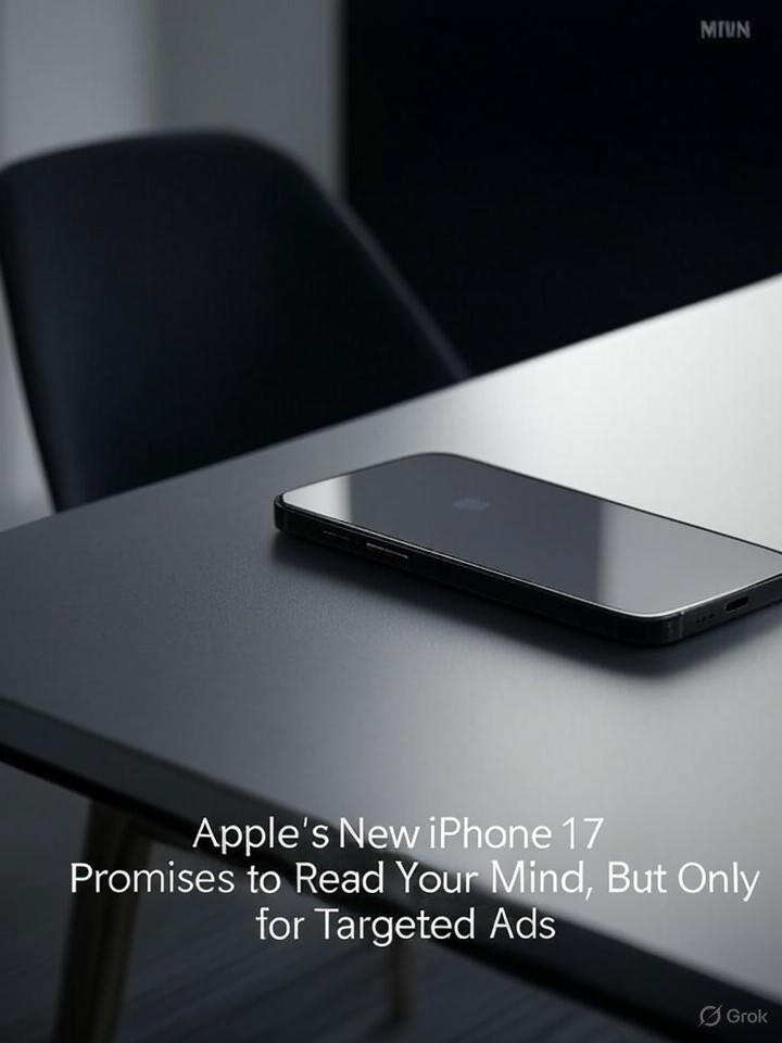 Image that is a representation of Apple's New iPhone 17 Promises to Read Your Mind, But Only for Targeted Ads