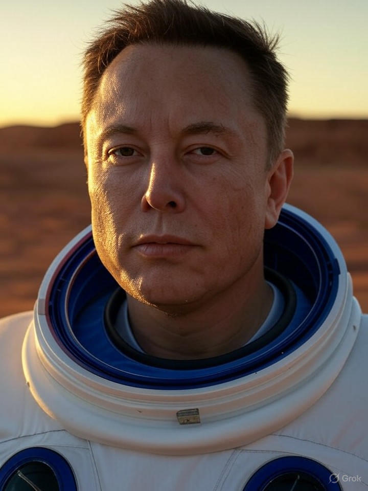 Image that is a representation of Elon Musk Declares Himself Mars Ambassador, Demands Earth Pay Tribute in Tesla Stock