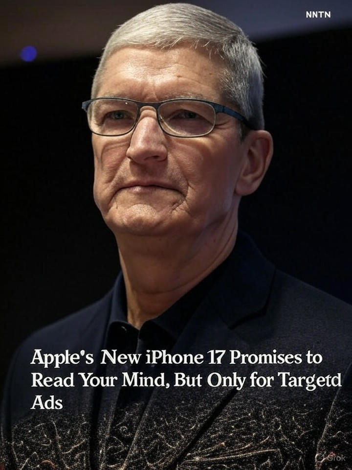 Image that is a representation of Apple's New iPhone 17 Promises to Read Your Mind, But Only for Targeted Ads