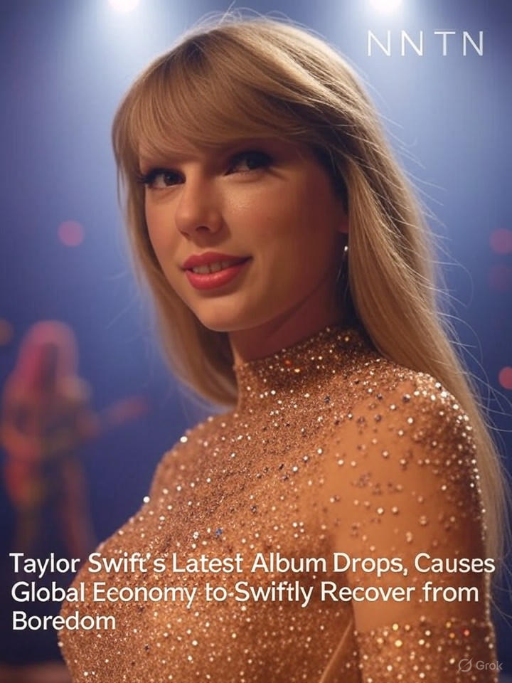 Image that is a representation of Taylor Swift's Latest Album Drops, Causes Global Economy to Swiftly Recover from Boredom